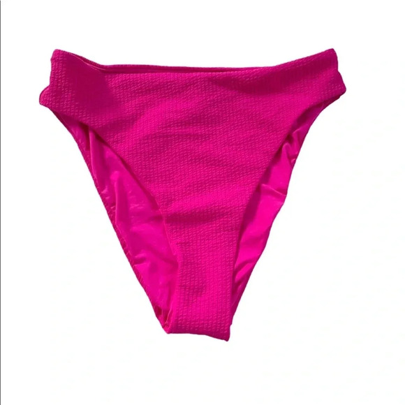 Becca Swimwear Pucker Up Danielle Bikini Swim Bottom Pink Size L NWT - Picture 4 of 8